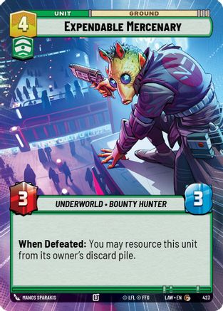 Expendable Mercenary (Hyperspace) (423) - A Lawless Time - A Lawless Time - Card Brawlers | Quebec | Canada |