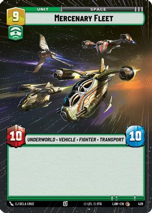 Mercenary Fleet (Hyperspace) (428) - A Lawless Time - A Lawless Time - Card Brawlers | Quebec | Canada |