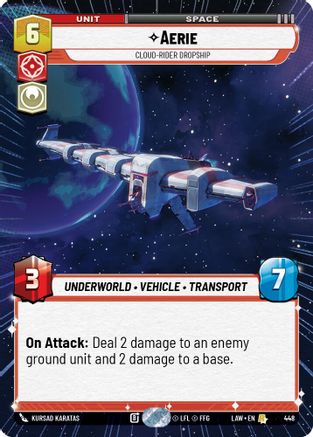 Aerie - Cloud-Rider Dropship (Hyperspace) (448) - A Lawless Time - A Lawless Time - Card Brawlers | Quebec | Canada |