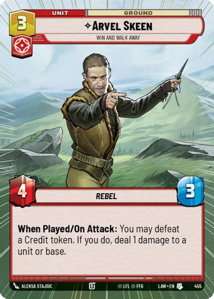 Arvel Skeen - Win and Walk Away (Hyperspace) (455) - A Lawless Time - A Lawless Time - Card Brawlers | Quebec | Canada |