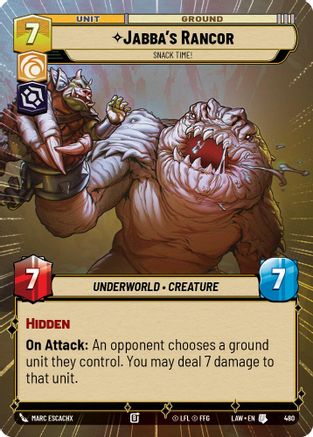 Jabba's Rancor - Snack Time! (Hyperspace) (480) - A Lawless Time - A Lawless Time - Card Brawlers | Quebec | Canada |