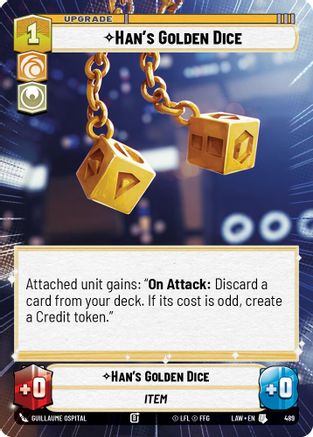 Han's Golden Dice (Hyperspace) (489) - A Lawless Time - A Lawless Time - Card Brawlers | Quebec | Canada |