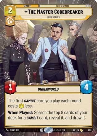 The Master Codebreaker - High Stakes (Hyperspace) (493) - A Lawless Time - A Lawless Time - Card Brawlers | Quebec | Canada |