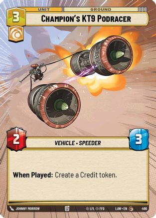 Champion's KT-9 Podracer (Hyperspace) (496) - A Lawless Time - A Lawless Time - Card Brawlers | Quebec | Canada |