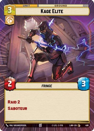 Kage Elite (Hyperspace) (498) - A Lawless Time - A Lawless Time - Card Brawlers | Quebec | Canada |