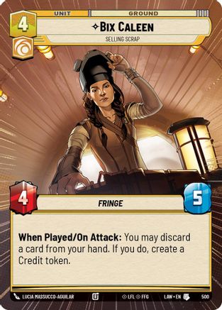 Bix Caleen - Selling Scrap (Hyperspace) (500) - A Lawless Time - A Lawless Time - Card Brawlers | Quebec | Canada |