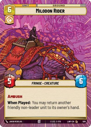 Milodon Rider (Hyperspace) (504) - A Lawless Time - A Lawless Time - Card Brawlers | Quebec | Canada |