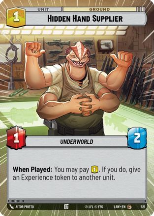 Hidden Hand Supplier (Hyperspace) (521) - A Lawless Time - A Lawless Time - Card Brawlers | Quebec | Canada |