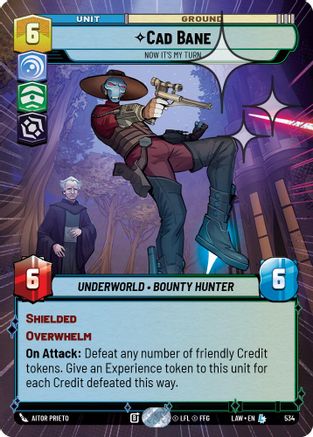 Cade Bane - Now It's My Turn (Hyperspace Foil) (296) - A Lawless Time Foil - A Lawless Time - Card Brawlers | Quebec | Canada |