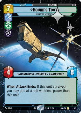 Hound's Tooth - Hunters' Approach (Hyperspace Foil) (297) - A Lawless Time Foil - A Lawless Time - Card Brawlers | Quebec | Canada |