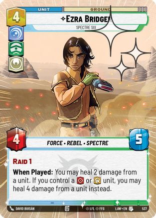 Ezra Bridger - Spectre Six (Hyperspace Foil) (299) - A Lawless Time Foil - A Lawless Time - Card Brawlers | Quebec | Canada |