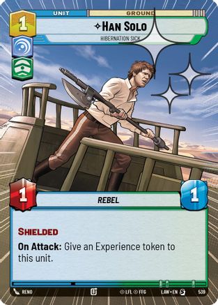 Han Solo - Hibernation Sick (Hyperspace Foil) (301) - A Lawless Time Foil - A Lawless Time - Card Brawlers | Quebec | Canada |