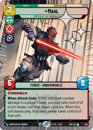 Maul - Master of the Shadow Collective (Hyperspace Foil) (318) - A Lawless Time Foil - A Lawless Time - Card Brawlers | Quebec | Canada |