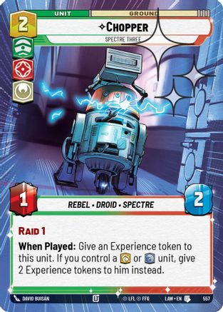 Chopper - Spectre Three (Hyperspace Foil) (319) - A Lawless Time Foil - A Lawless Time - Card Brawlers | Quebec | Canada |