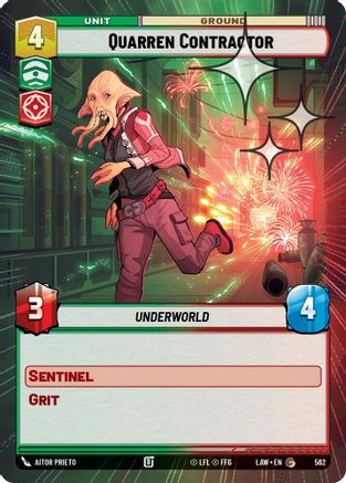 Quarren Contractor (Hyperspace Foil) (324) - A Lawless Time Foil - A Lawless Time - Card Brawlers | Quebec | Canada |