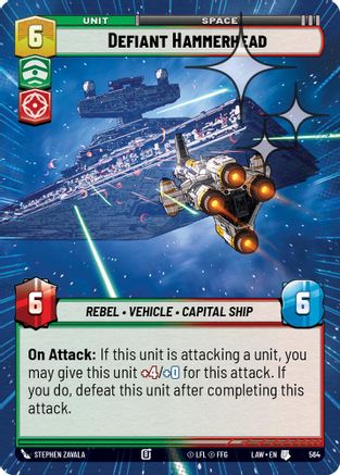 Defiant Hammerhead (Hyperspace Foil) (326) - A Lawless Time Foil - A Lawless Time - Card Brawlers | Quebec | Canada |