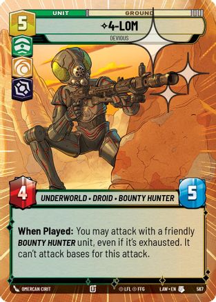 4-LOM - Devious (Hyperspace Foil) (329) - A Lawless Time Foil - A Lawless Time - Card Brawlers | Quebec | Canada |