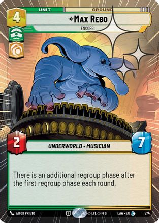 Max Rebo - Encore! (Hyperspace Foil) (336) - A Lawless Time Foil - A Lawless Time - Card Brawlers | Quebec | Canada |
