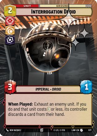 Interrogation Droid (Hyperspace Foil) (339) - A Lawless Time Foil - A Lawless Time - Card Brawlers | Quebec | Canada |