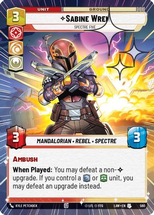 Sabine Wren - Spectre Five (Hyperspace Foil) (342) - A Lawless Time Foil - A Lawless Time - Card Brawlers | Quebec | Canada |