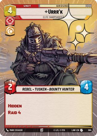 Urrr'k - Elite Sharpshooter (Hyperspace Foil) (346) - A Lawless Time Foil - A Lawless Time - Card Brawlers | Quebec | Canada |