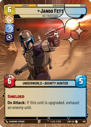 Jango Fett - Wily Mercenary (Hyperspace Foil) (351) - A Lawless Time Foil - A Lawless Time - Card Brawlers | Quebec | Canada |