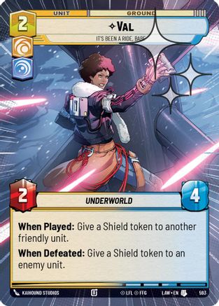 Val - It's Been a Ride, Babe (Hyperspace Foil) (355) - A Lawless Time Foil - A Lawless Time - Card Brawlers | Quebec | Canada |