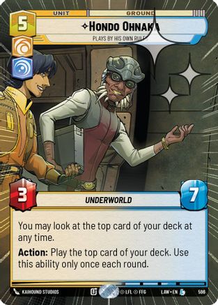 Hondo Ohnaka - Plays By His Own Rules (Hyperspace Foil) (358) - A Lawless Time Foil - A Lawless Time - Card Brawlers | Quebec | Canada |