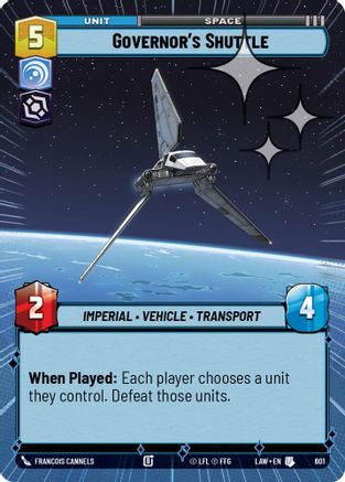 Governor's Shuttle (Hyperspace Foil) (363) - A Lawless Time Foil - A Lawless Time - Card Brawlers | Quebec | Canada |