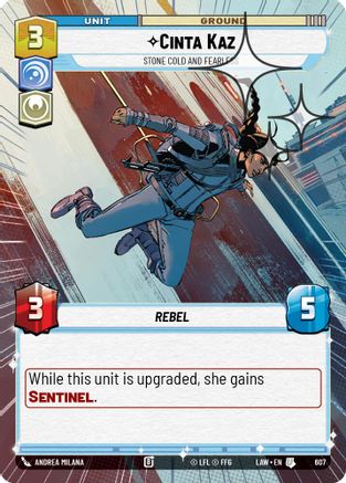 Cinta Kaz - Stone Cold and Fearless (Hyperspace Foil) (369) - A Lawless Time Foil - A Lawless Time - Card Brawlers | Quebec | Canada |