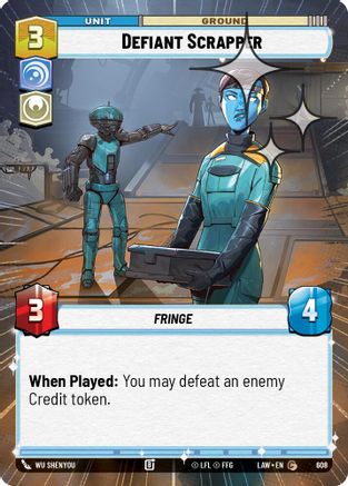 Defiant Scrapper (Hyperspace Foil) (370) - A Lawless Time Foil - A Lawless Time - Card Brawlers | Quebec | Canada |
