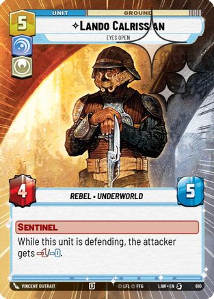Lando Calrissian - Eyes Open (Hyperspace Foil) (372) - A Lawless Time Foil - A Lawless Time - Card Brawlers | Quebec | Canada |