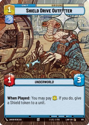 Shield Drive Outfitter (Hyperspace Foil) (377) - A Lawless Time Foil - A Lawless Time - Card Brawlers | Quebec | Canada |