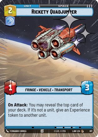 Rickety Quadjumper (Hyperspace Foil) (379) - A Lawless Time Foil - A Lawless Time - Card Brawlers | Quebec | Canada |