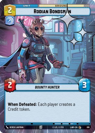 Rodian Bondsman (Hyperspace Foil) (380) - A Lawless Time Foil - A Lawless Time - Card Brawlers | Quebec | Canada |