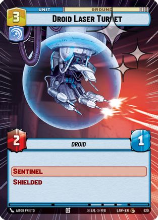 Droid Laser Turret (Hyperspace Foil) (382) - A Lawless Time Foil - A Lawless Time - Card Brawlers | Quebec | Canada |