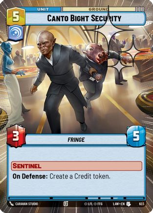 Canto Bight Security (Hyperspace Foil) (385) - A Lawless Time Foil - A Lawless Time - Card Brawlers | Quebec | Canada |