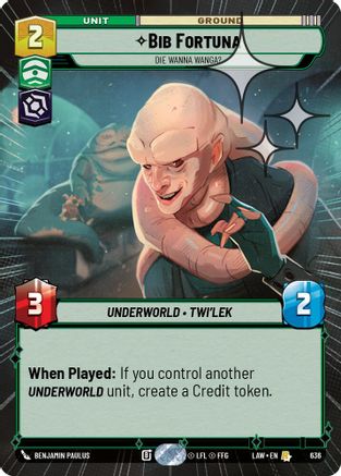 Bib Fortuna - Die Wanna Wanga? (Hyperspace Foil) (398) - A Lawless Time Foil - A Lawless Time - Card Brawlers | Quebec | Canada |