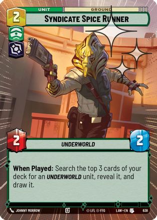 Syndicate Spice Runner (Hyperspace Foil) (400) - A Lawless Time Foil - A Lawless Time - Card Brawlers | Quebec | Canada |