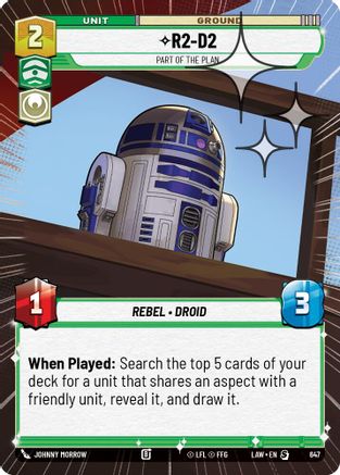 R2-D2 - Part of the Plan (Hyperspace Foil) (409) - A Lawless Time Foil - A Lawless Time - Card Brawlers | Quebec | Canada |