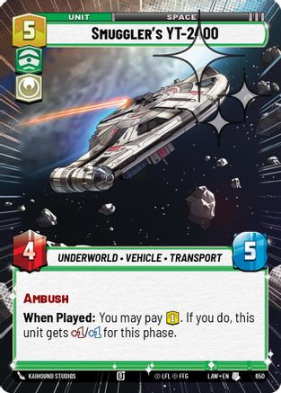 Smuggler's YT-2400 (Hyperspace Foil) (412) - A Lawless Time Foil - A Lawless Time - Card Brawlers | Quebec | Canada |