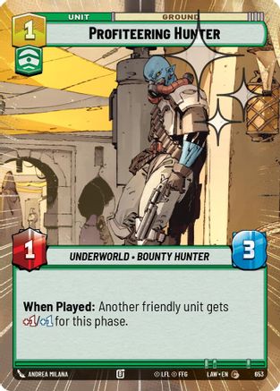 Profiteering Hunter (Hyperspace Foil) (415) - A Lawless Time Foil - A Lawless Time - Card Brawlers | Quebec | Canada |