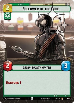 Follower of the Code (Hyperspace Foil) (417) - A Lawless Time Foil - A Lawless Time - Card Brawlers | Quebec | Canada |