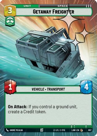 Getaway Freighter (Hyperspace Foil) (419) - A Lawless Time Foil - A Lawless Time - Card Brawlers | Quebec | Canada |