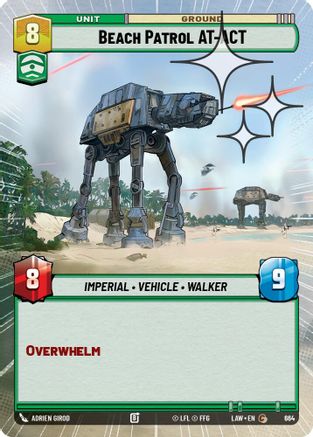 Beach Patrol AT-ACT (Hyperspace Foil) (426) - A Lawless Time Foil - A Lawless Time - Card Brawlers | Quebec | Canada |