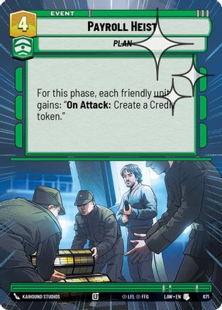 Payroll Heist (Hyperspace Foil) (433) - A Lawless Time Foil - A Lawless Time - Card Brawlers | Quebec | Canada |