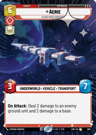 Aerie - Cloud-Rider Dropship (Hyperspace Foil) (448) - A Lawless Time Foil - A Lawless Time - Card Brawlers | Quebec | Canada |