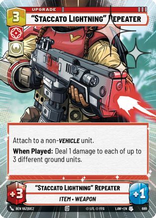 "Staccato Lightning" Repeater (Hyperspace Foil) (451) - A Lawless Time Foil - A Lawless Time - Card Brawlers | Quebec | Canada |