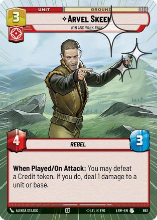 Arvel Skeen - Win and Walk Away (Hyperspace Foil) (455) - A Lawless Time Foil - A Lawless Time - Card Brawlers | Quebec | Canada |