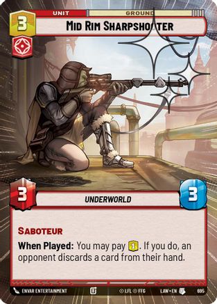 Mid Rim Sharpshooter (Hyperspace Foil) (457) - A Lawless Time Foil - A Lawless Time - Card Brawlers | Quebec | Canada |